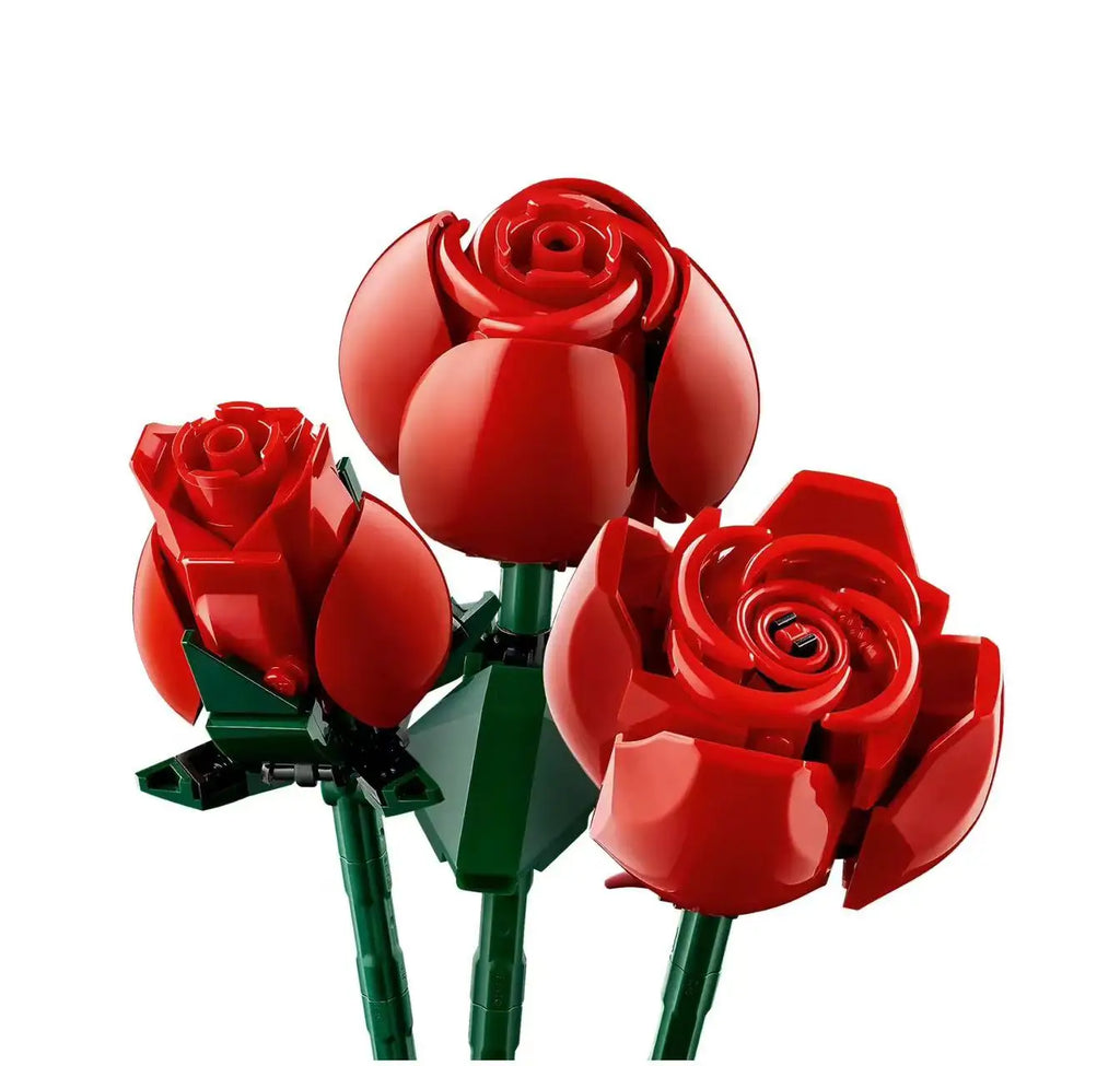 Creative Icon Rose Bouquet 10328 Brick Set Artificial Flowers for Home Decoration Anniversary Birthday Gifts