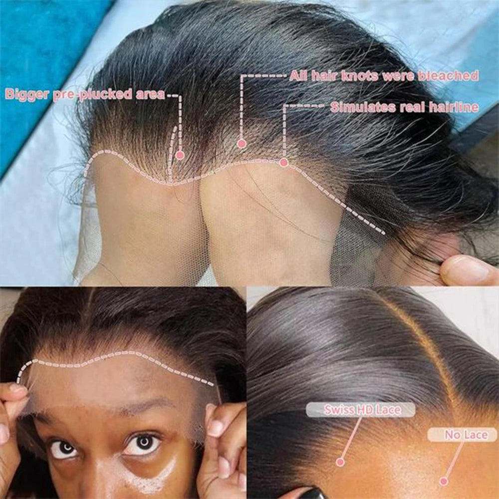 Hd Lace Wig 13x6 Human Hair 13x6 Hd Lace Frontal Wig Straight Lace Front Wigs Human Hair Bone Straight Human Hair Wigs Moxika