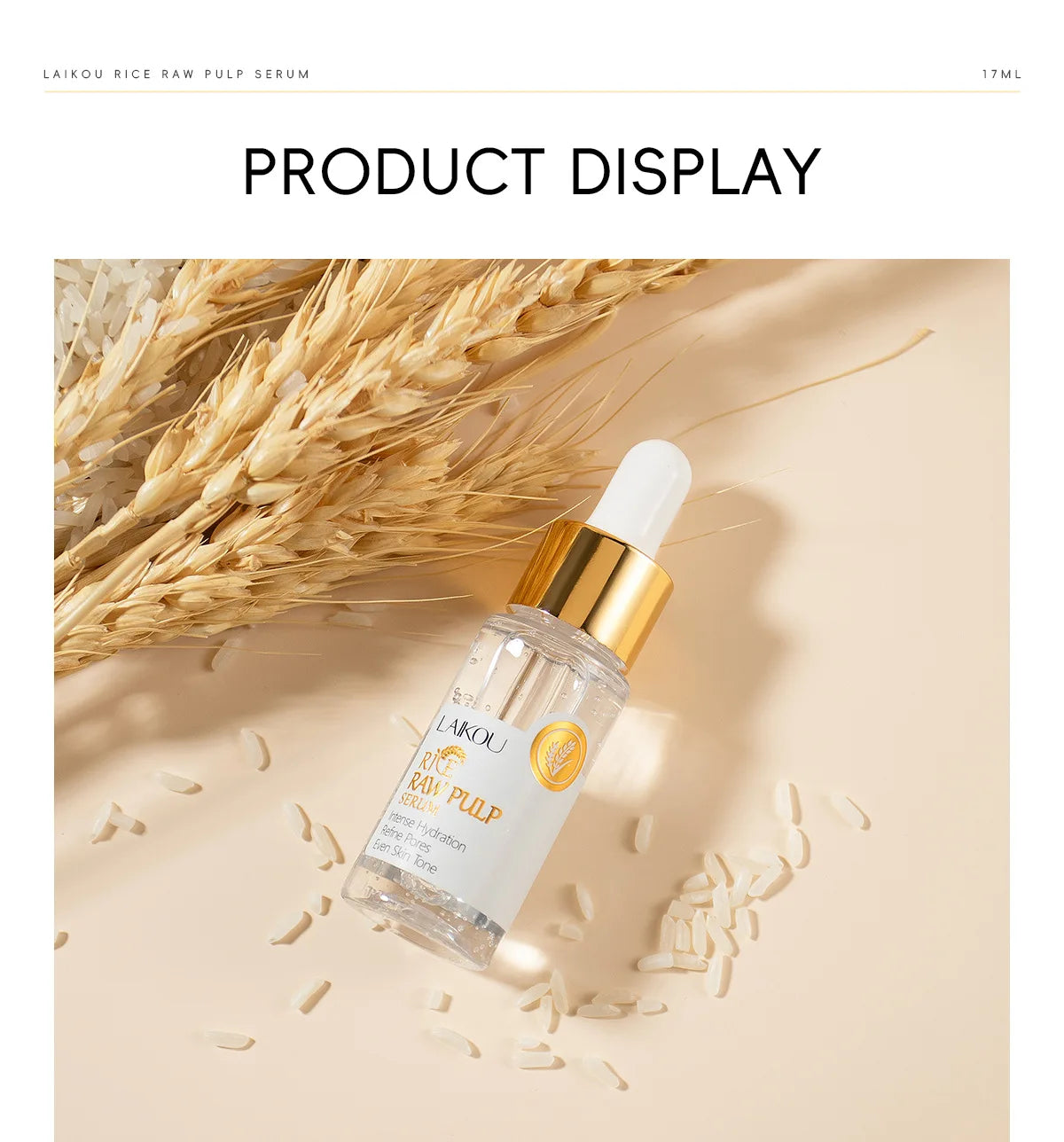 17ml White Rice Essences Skin Care Hydrating Face Serums Deeply Moisturizing Face Serums for Woman