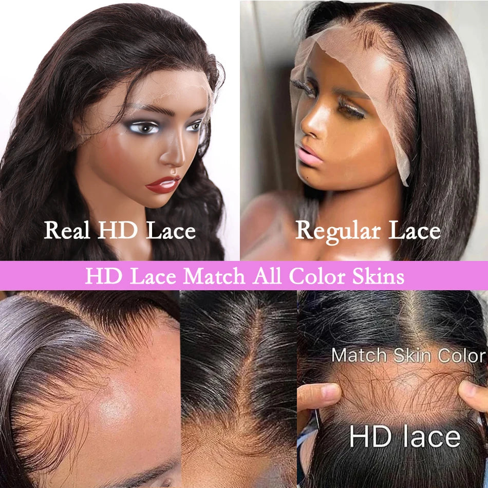 Super Double Drawn Human Hair Wigs HD Lace Body Wave 13x4 Lace Frontal Wig 200 250% Density Vietnamese Raw Virgin Hair For Women