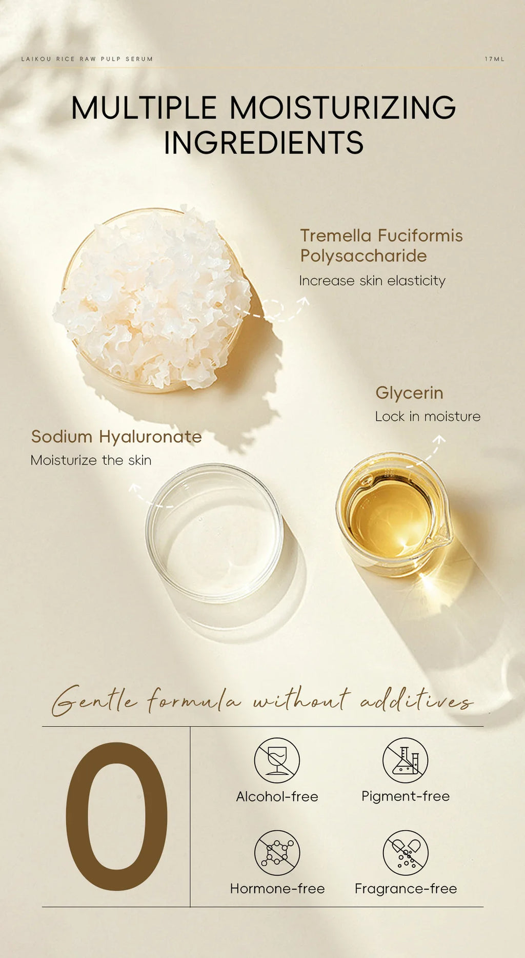 17ml White Rice Essences Skin Care Hydrating Face Serums Deeply Moisturizing Face Serums for Woman